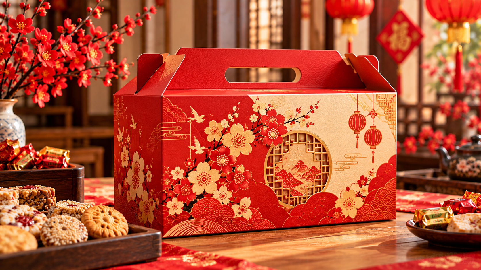 Mẫu hộp carton đựng bánh kẹo Tết: Chọn chất liệu và thiết kế - Chọn chất liệu, gia công và triển khai sản xuất thế nào? Mẫu hộp carton đựng bánh kẹo Tết: Chọn chất liệu và thiết kế - Chọn chất liệu, gia công và triển khai sản xuất thế nào?