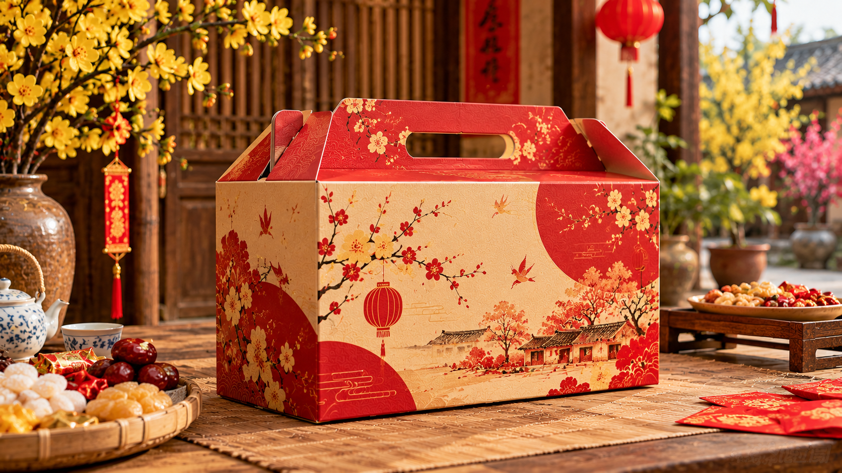 Mẫu hộp carton đựng bánh kẹo Tết: Chọn chất liệu và thiết kế - Kinh nghiệm chọn mẫu và lưu ý cho mùa Tết 2026 Mẫu hộp carton đựng bánh kẹo Tết: Chọn chất liệu và thiết kế - Kinh nghiệm chọn mẫu và lưu ý cho mùa Tết 2026