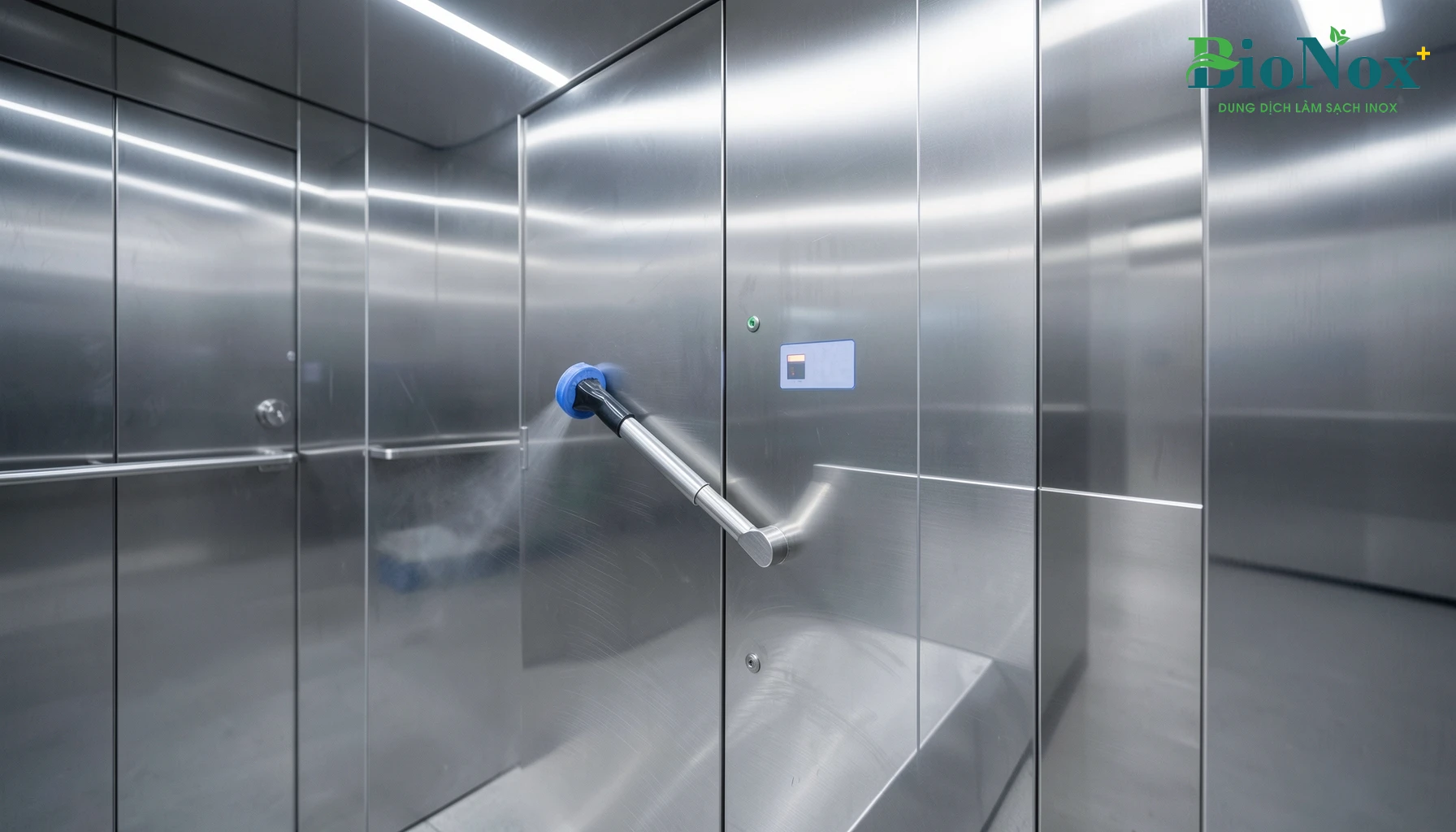 Cách chọn chất làm sạch vết bẩn inox cho lễ tân, thang máy - Quy trình làm sạch inox tại khu vực công cộng