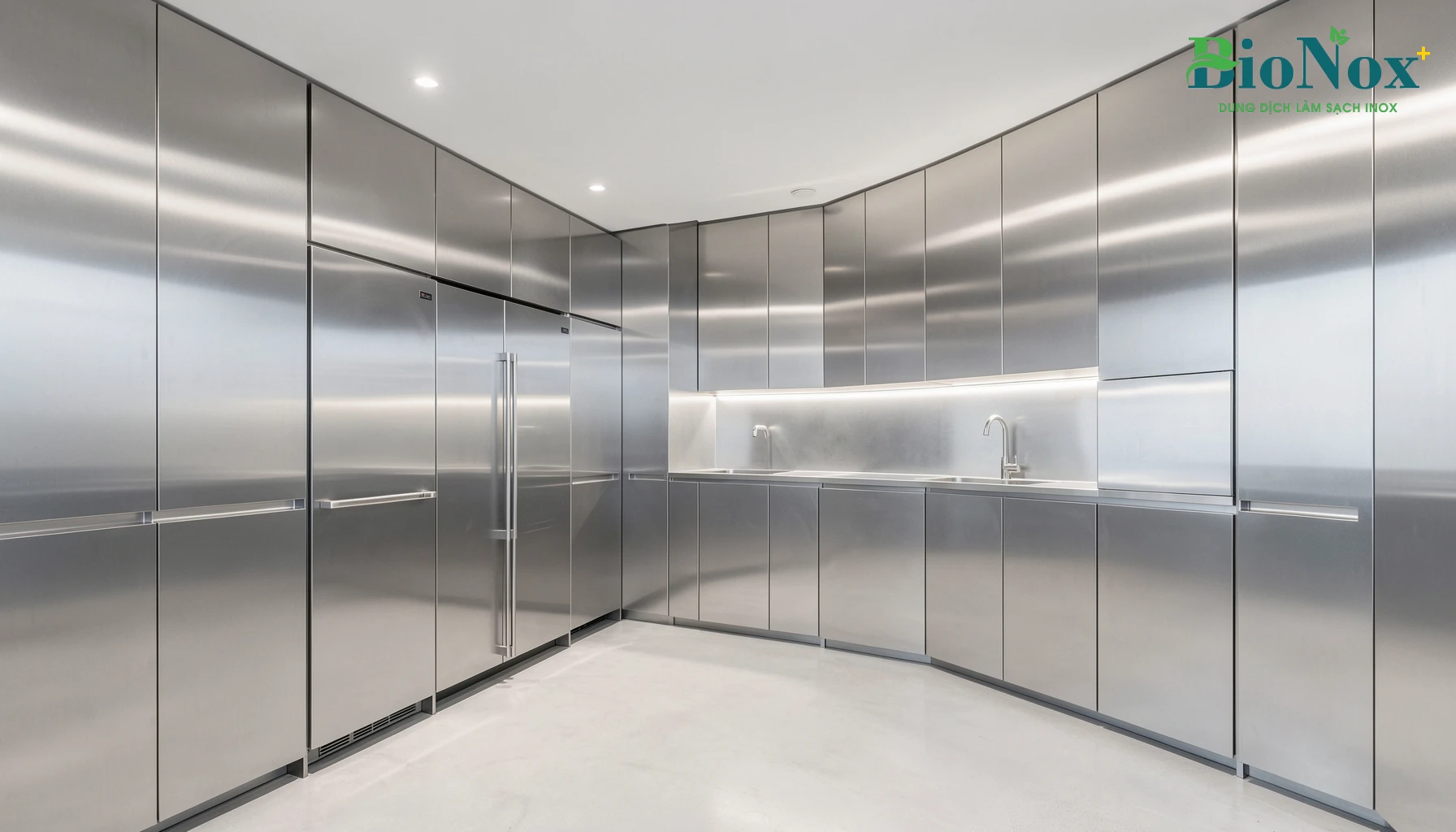 Công nghệ mới trong bảo dưỡng bề mặt inox thang máy - Từ tủ bếp inox hơn 10 triệu đồng/mét đến tiêu chuẩn bề mặt thang máy