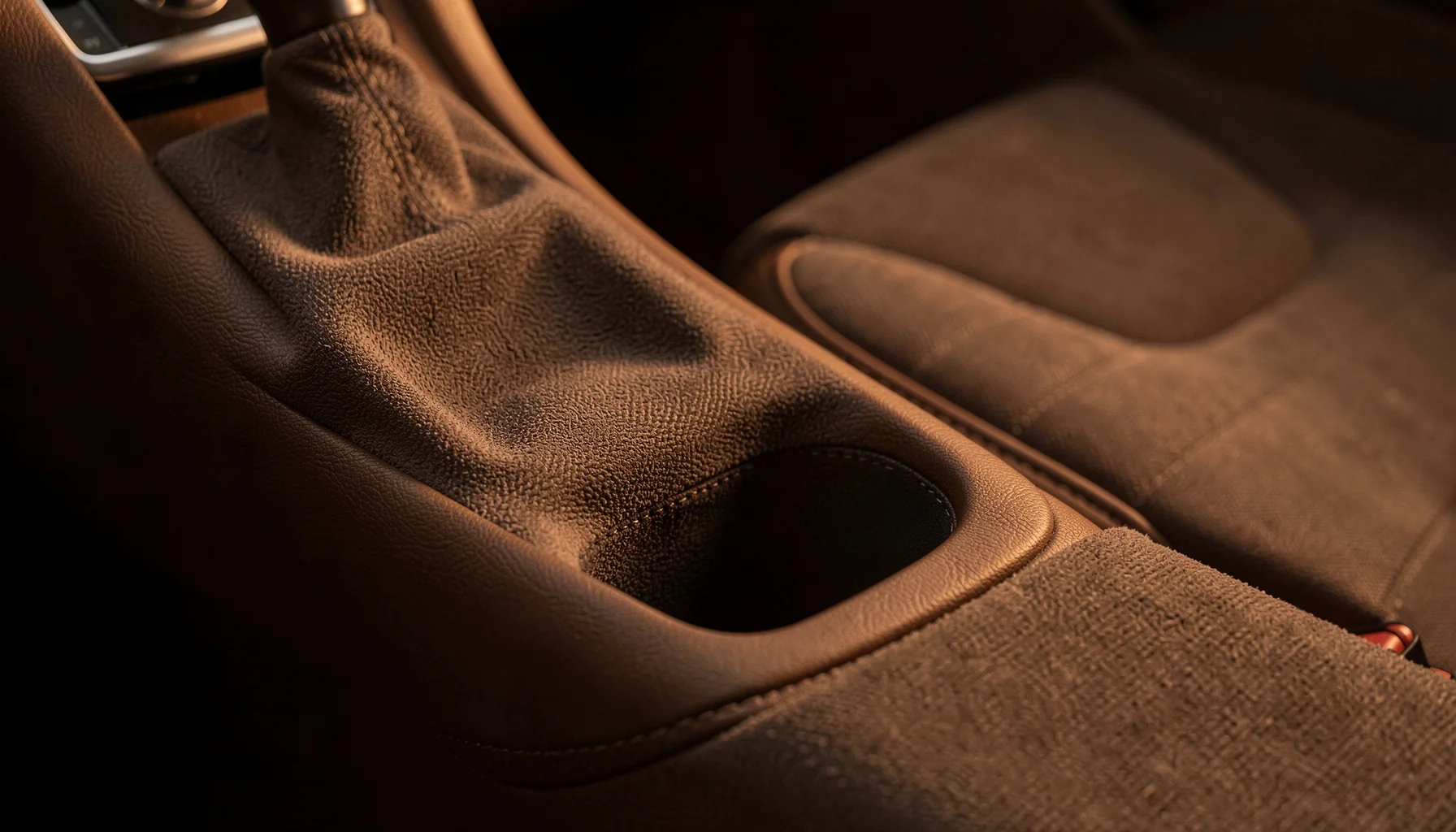 The Ultimate Guide to Minimalist Boho Car Interior Aesthetic - Close-up of minimalist boho car interior details with natural fabric textures