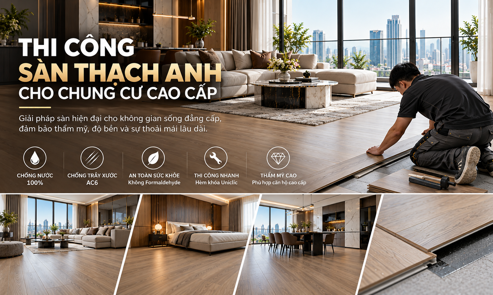 Thi Công Sàn Thạch Anh Cho Chung Cư Cao Cấp: Giải Pháp Sang Trọng Và Bền Bỉ Thi Công Sàn Thạch Anh Cho Chung Cư Cao Cấp: Giải Pháp Sang Trọng Và Bền Bỉ
